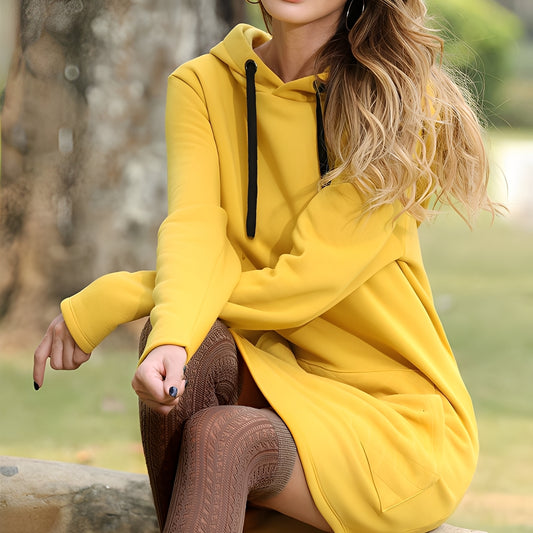 Glenna - Lockeres, langärmeliges Kapuzenkleid für Damen