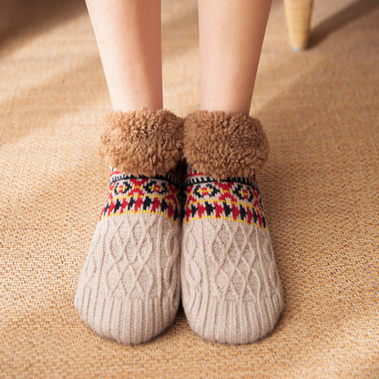 Nichole - Stilvolle, warme Anti-Rutsch-Socken für Damen