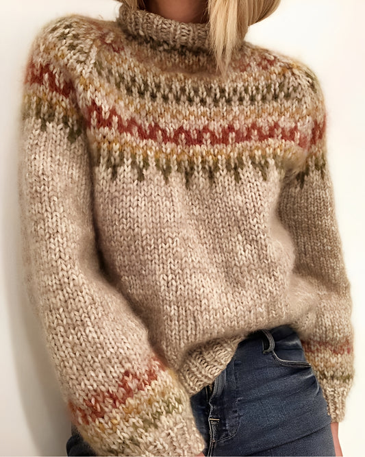 Karissa - Stilvoller, lockerer Pullover mit Print für Damen