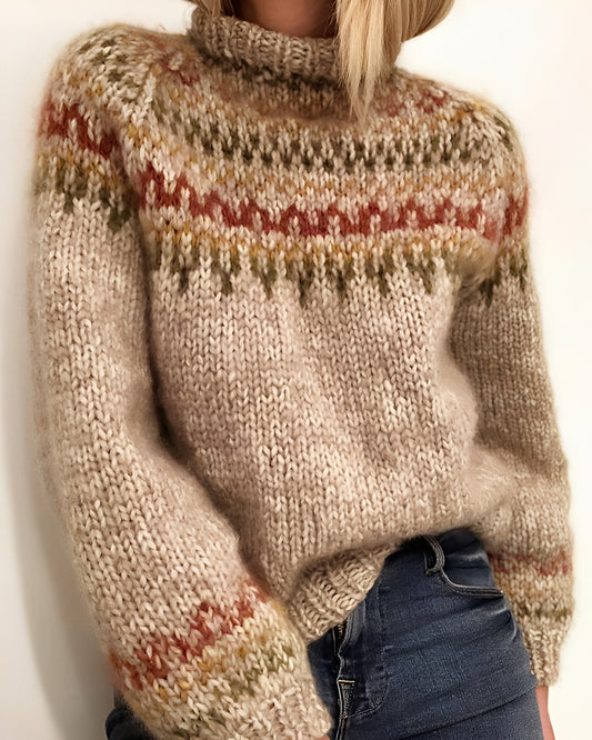 Gemma - Stilvoller Pullover mit hohem Kragen für Damen