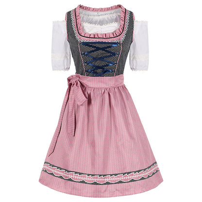 Velda - Klassisches Oktoberfestkleid mit Hosenträgern für Damen