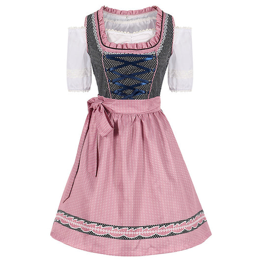 Velda - Klassisches Oktoberfestkleid mit Hosenträgern für Damen