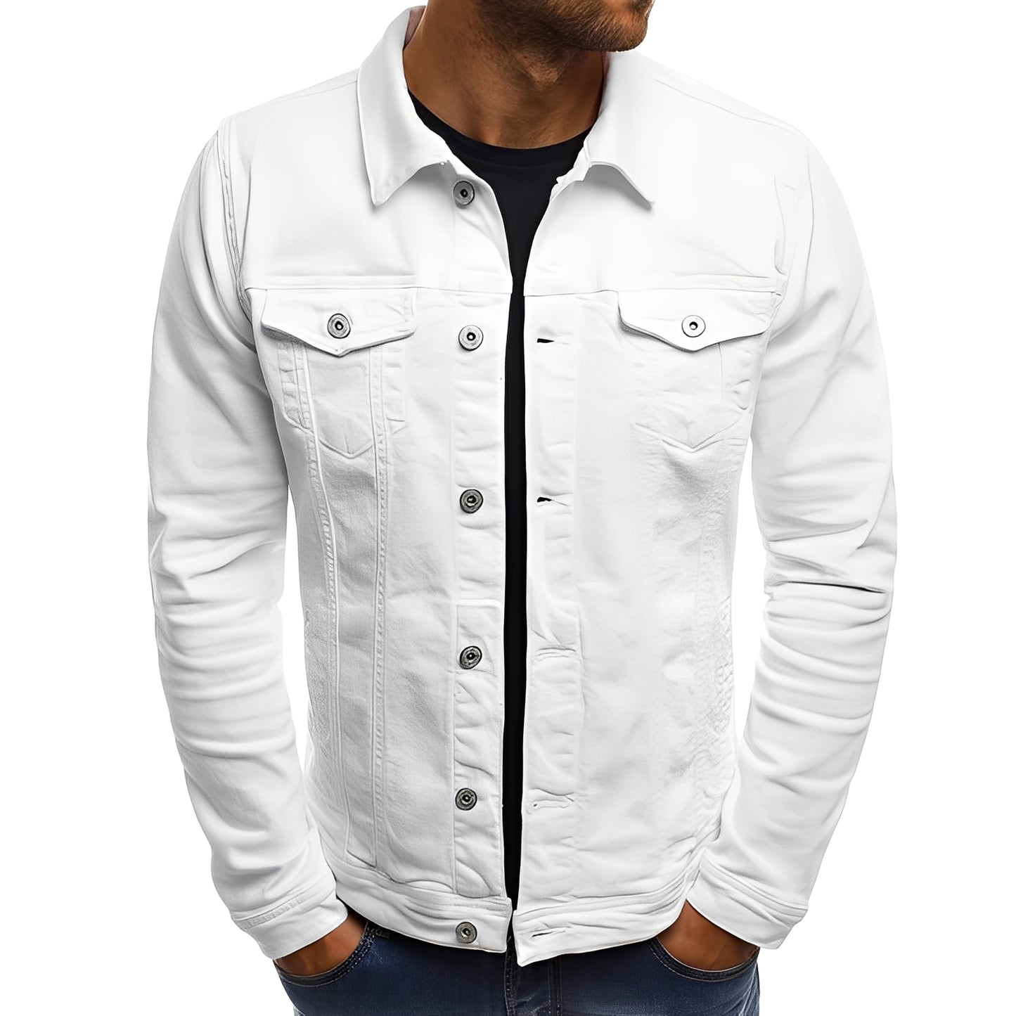 Steven - Stilvolle Jeansjacke mit Taschen für Herren