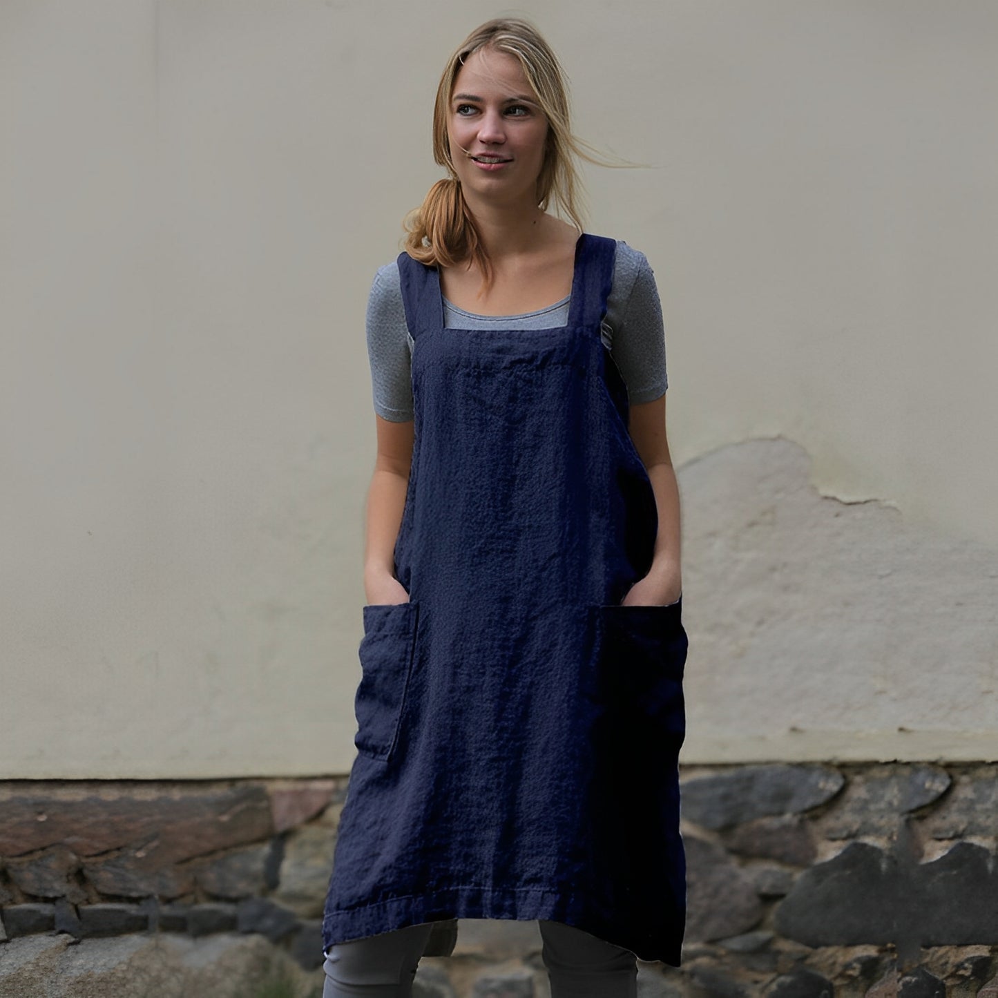Mozelle - Lässiges Schürzenkleid mit Taschen für Damen