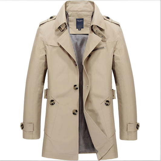Cason - Stylischer langer Windbreaker-Mantel für Männer