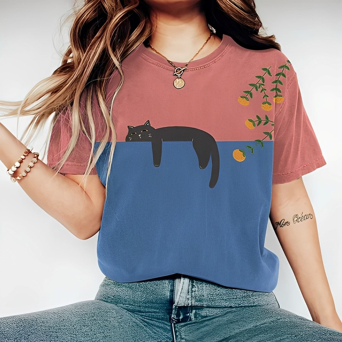 Alvina - Lässiges T-Shirt mit Motiv für Damen