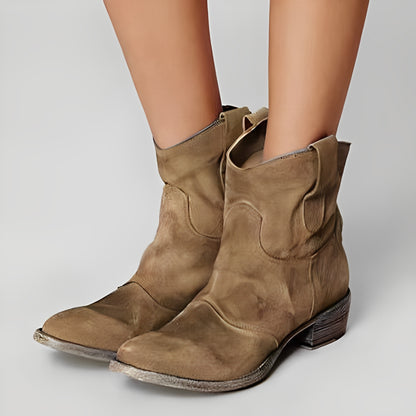 Adaline - Retro-Cowboystiefel mit niedrigem Absatz für Damen