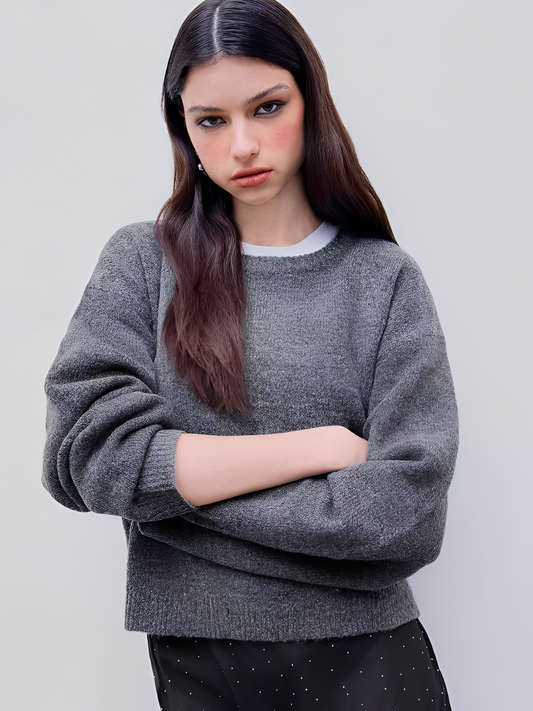 Luvenia - Lässiger, warmer Polyester-Pullover für Damen