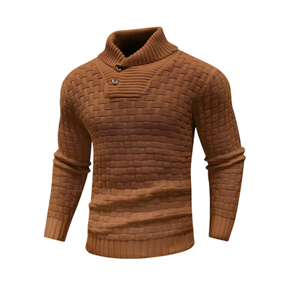 Branson - Lässiger Strickpullover mit hohem Kragen für Herren