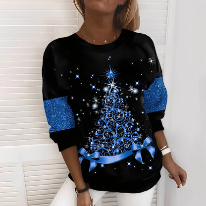 Elizabeth - Festlicher Pullover mit Baummotiv für Damen