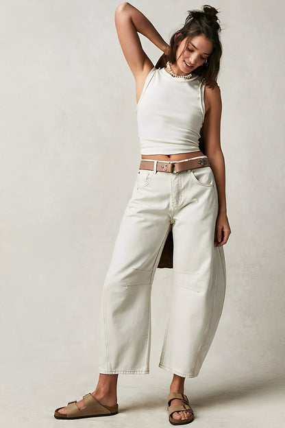 Adrienne - Klassische weit geschnittene Barrel-Jeans für Damen
