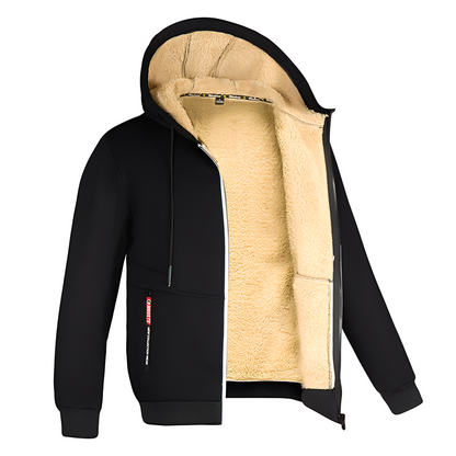 Davin - Lässige Fleecejacke mit Kapuze für Herren