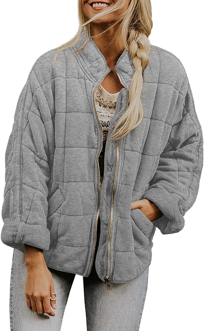 Wenona - Warme Karojacke mit Taschen für Damen