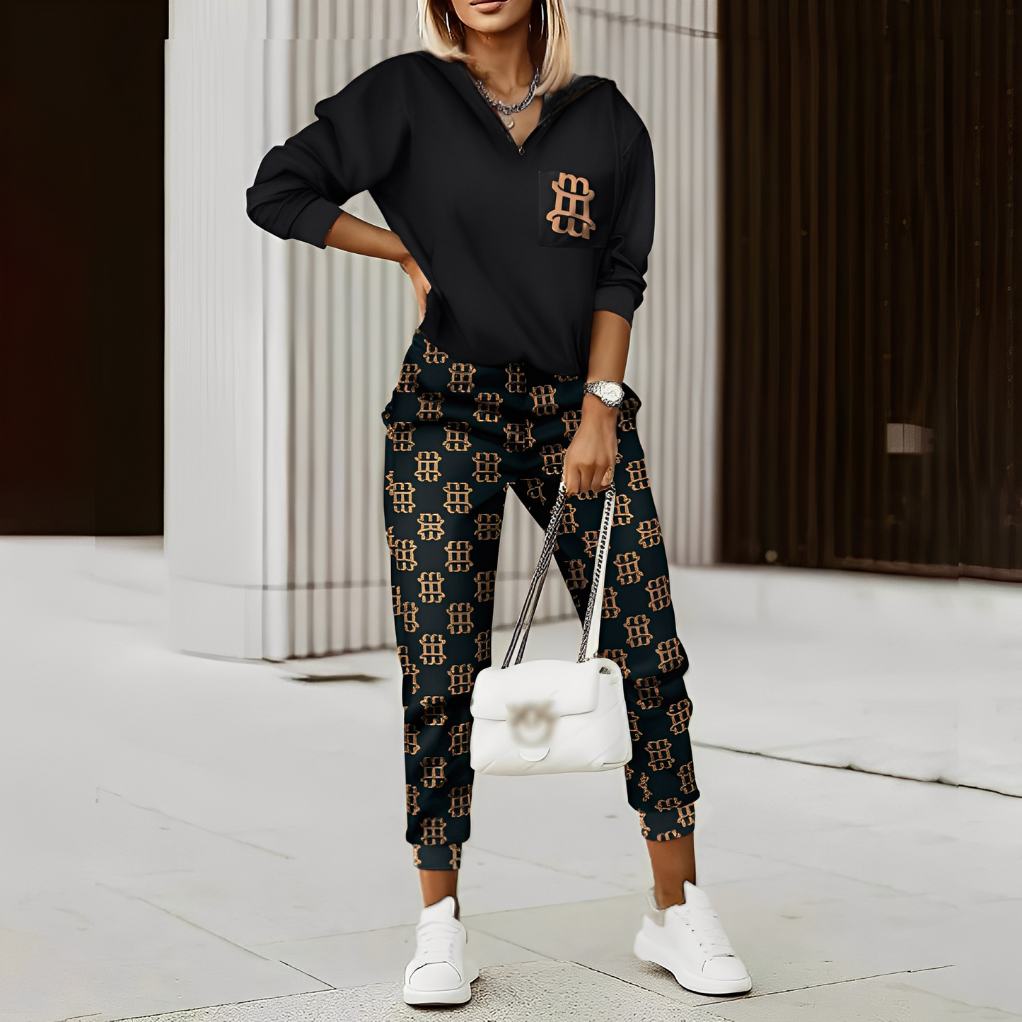 Hollie - Stilvoller Trainingsanzug mit Reißverschluss für Damen