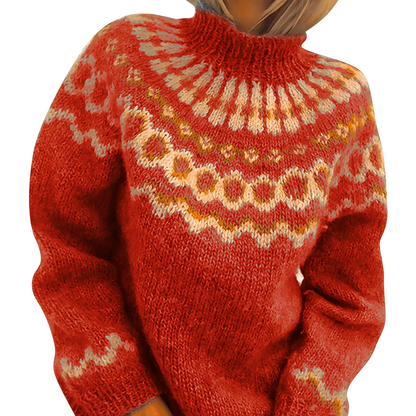Charlee - Warmer, locker geschnittener Rollkragenpullover für Damen
