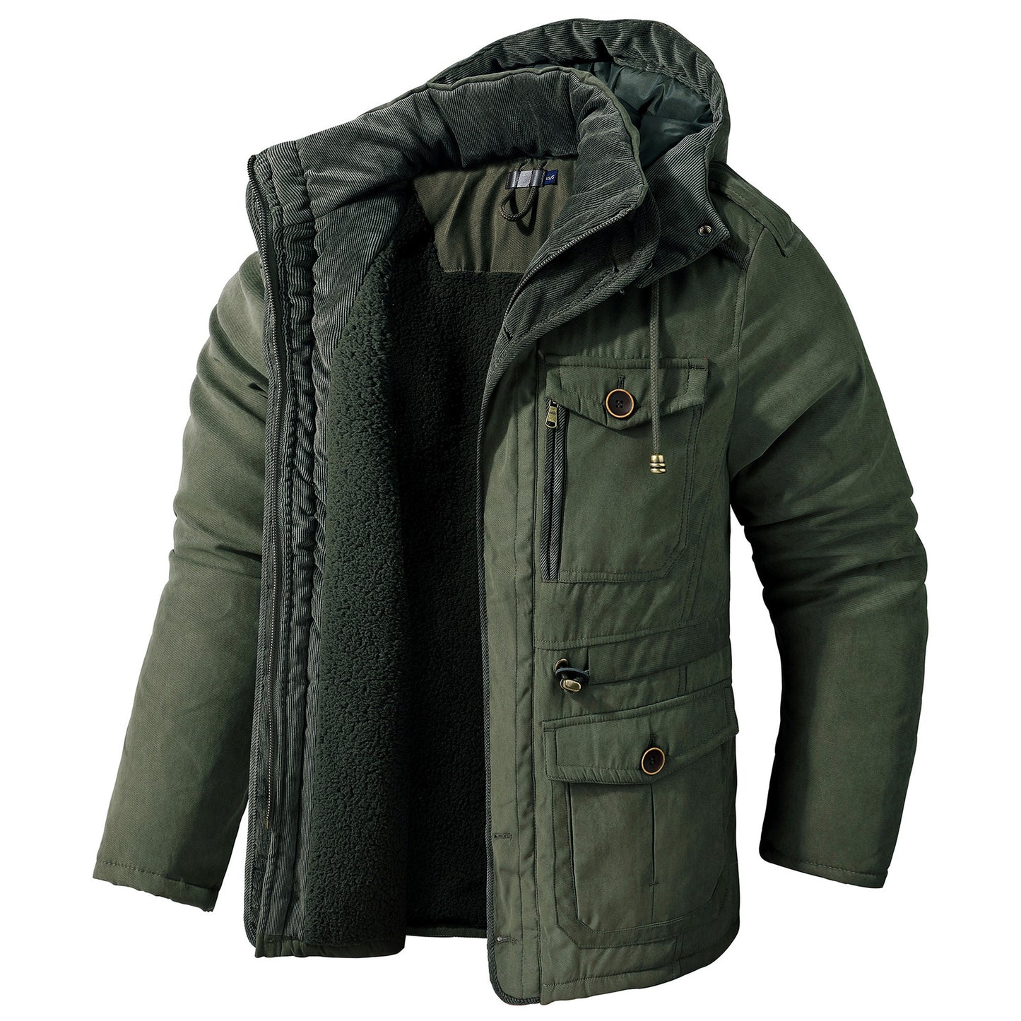 Graysen - Warme, dicke Jacke mit Kapuze für Herren