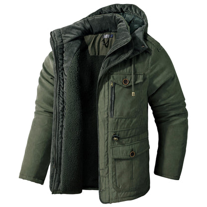 Graysen - Warme, dicke Jacke mit Kapuze für Herren