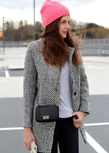 Pamelia - Moderner langer Mantel für Damen