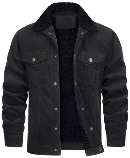 Mack - Klassische Cord-Plüschjacke für Herren