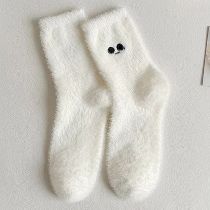 Catherina - Niedliche mittellange Fell-Socken für Damen