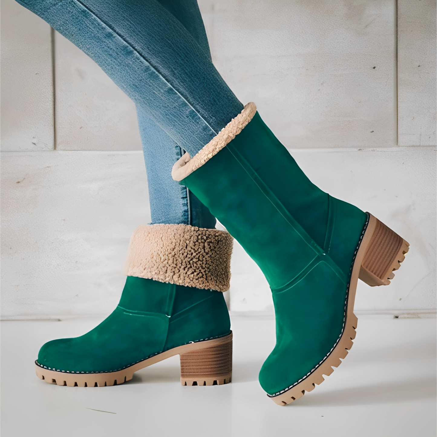 Joella - Warme Wildlederstiefel für Damen