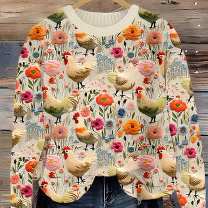 Eunice - Klassischer Wollpullover mit Aufdruck für Damen