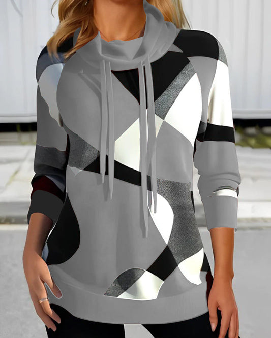Gabrielle - Lässiges Hoodie-Oberteil mit Farbblock-Design für Damen