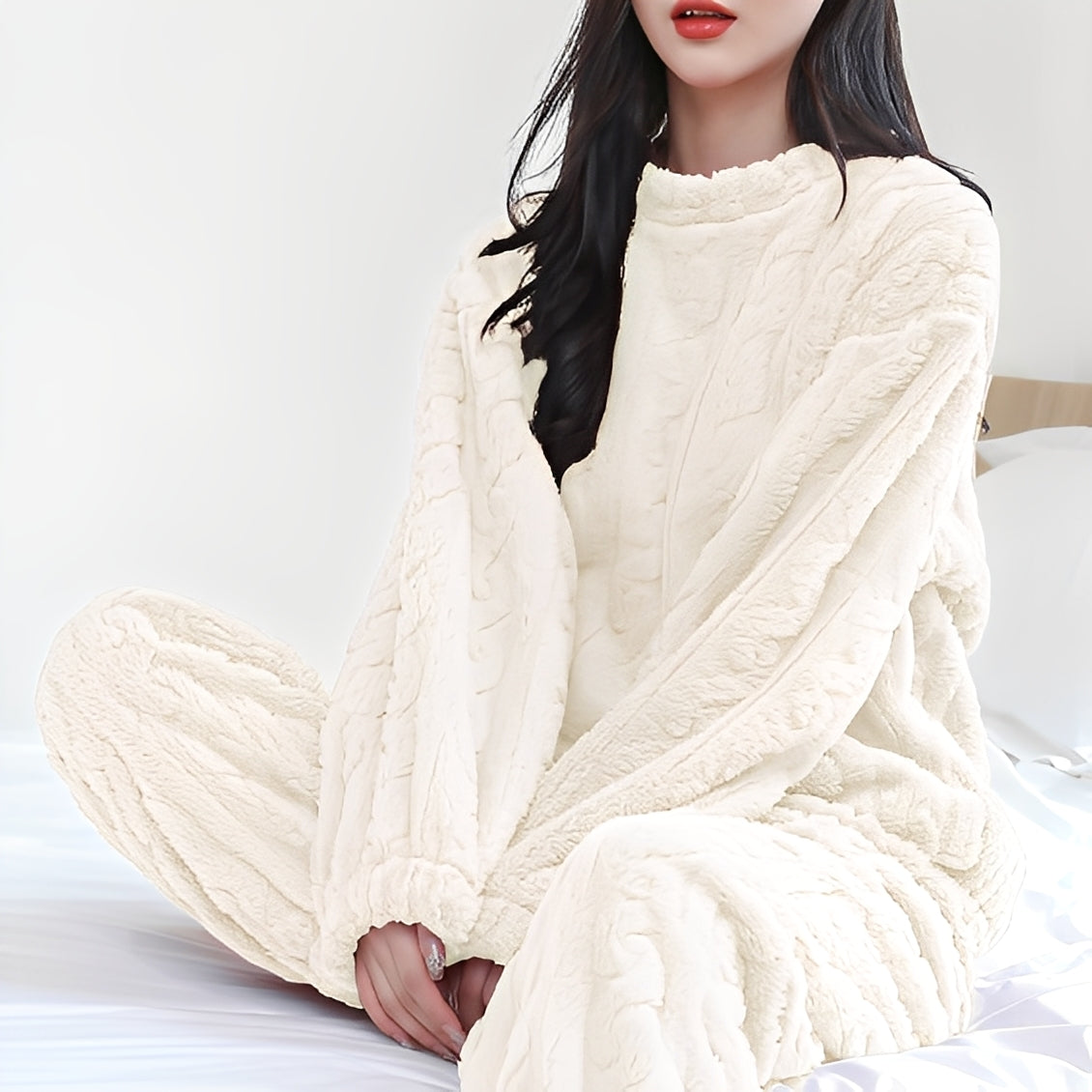 Kilie - Gemütliches, bequemes zweiteiliges Fleece-Set für Damen