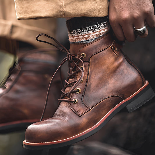 Chester - Retro-Martin-Lederstiefel für Herren