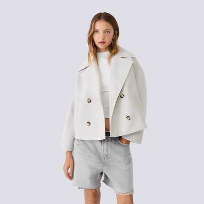 Bethney - Elegante kurze Wolljacke mit Reverskragen für Damen