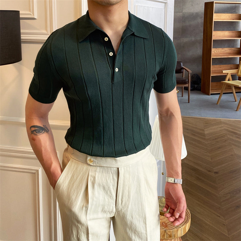 Tyrone - Lässiges Strick-Poloshirt für Herren