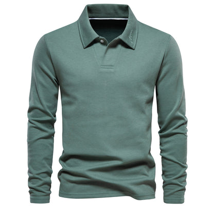 Elvin - Lässiges, formelles Langarm-Poloshirt für Herren