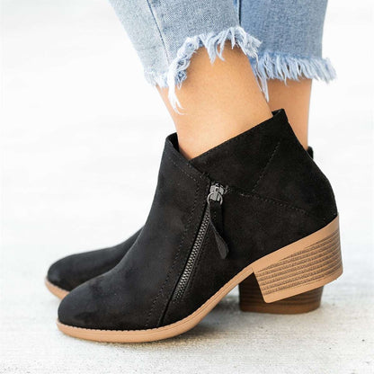Elizabeth - Stilvolle Lederstiefel aus Wildleder für Damen