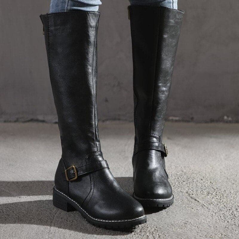 Marly - Lässige Stiefeletten mit Zier-Schnalle für Damen