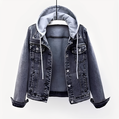 Karolyn - Stilvolle Jeansjacke mit Kapuze für Damen