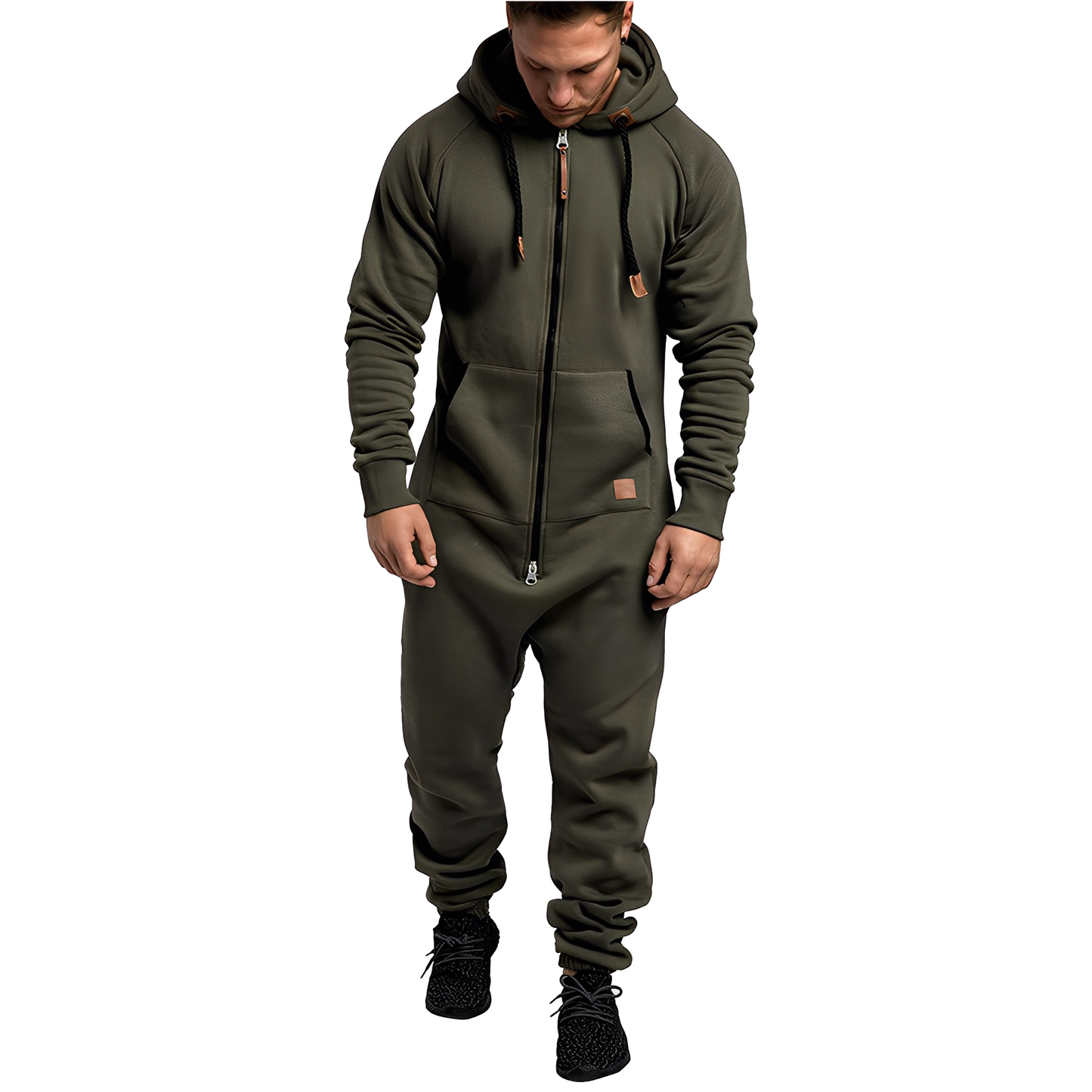 Benson - Lässiger Fleece-Jumpsuit mit Kapuze für Herren