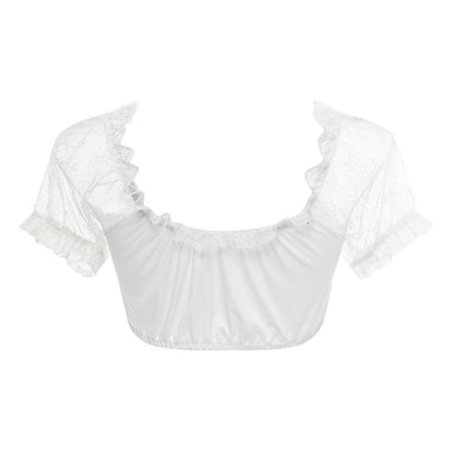 Monique - Retro-Oktoberfest-Spitzenbluse für Damen