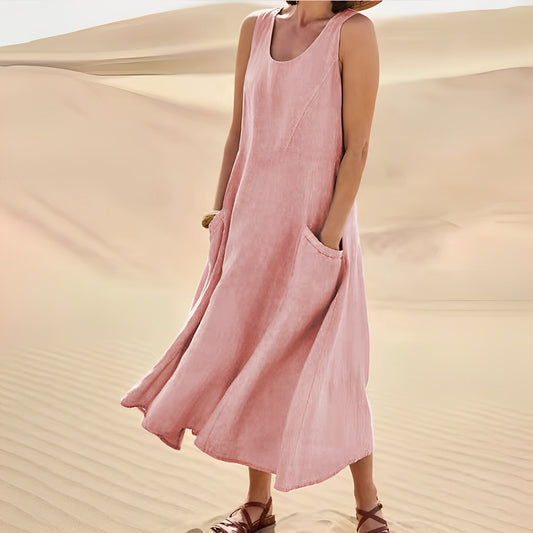 Melyssa - Weiches, ärmelloses  langes Kleid für Damen