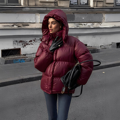 Rozanne - Dicke Steppjacke mit abnehmbarer Kapuze für Damen