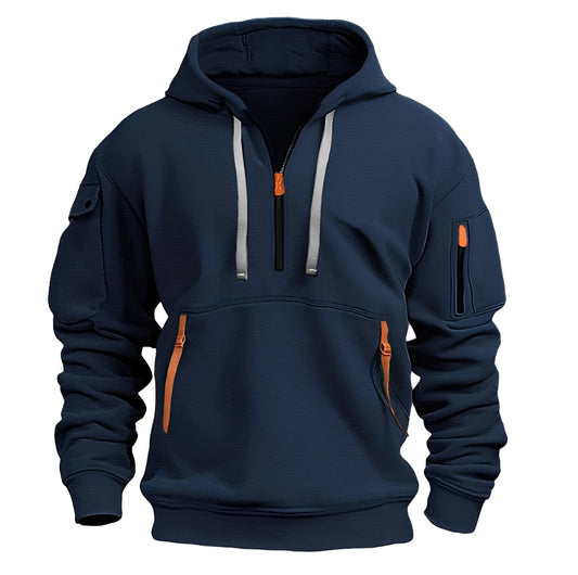 Burton - Lockerer Hoodie mit halbem Reißverschluss für Herren
