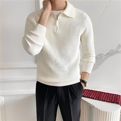 Justin - Eleganter Strickpullover mit Reißverschluss für Herren