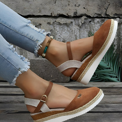 Elinor - Lässige Keilsandalen aus Hanf für Damen