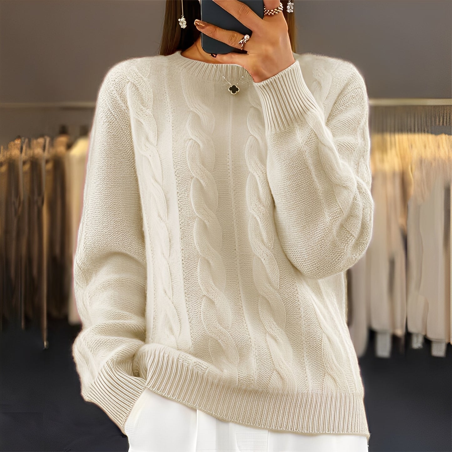 Leanne - Klassischer, stilvoller Strickpullover für Damen