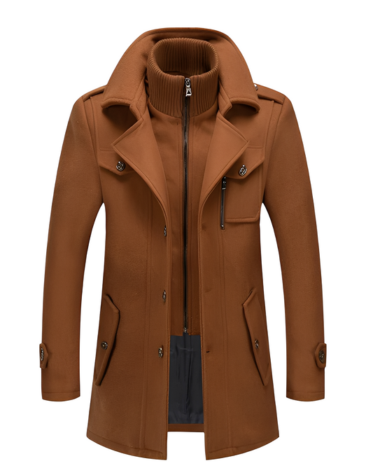 Galen - Stilvolle Jacke mit doppeltem Kragen für Herren