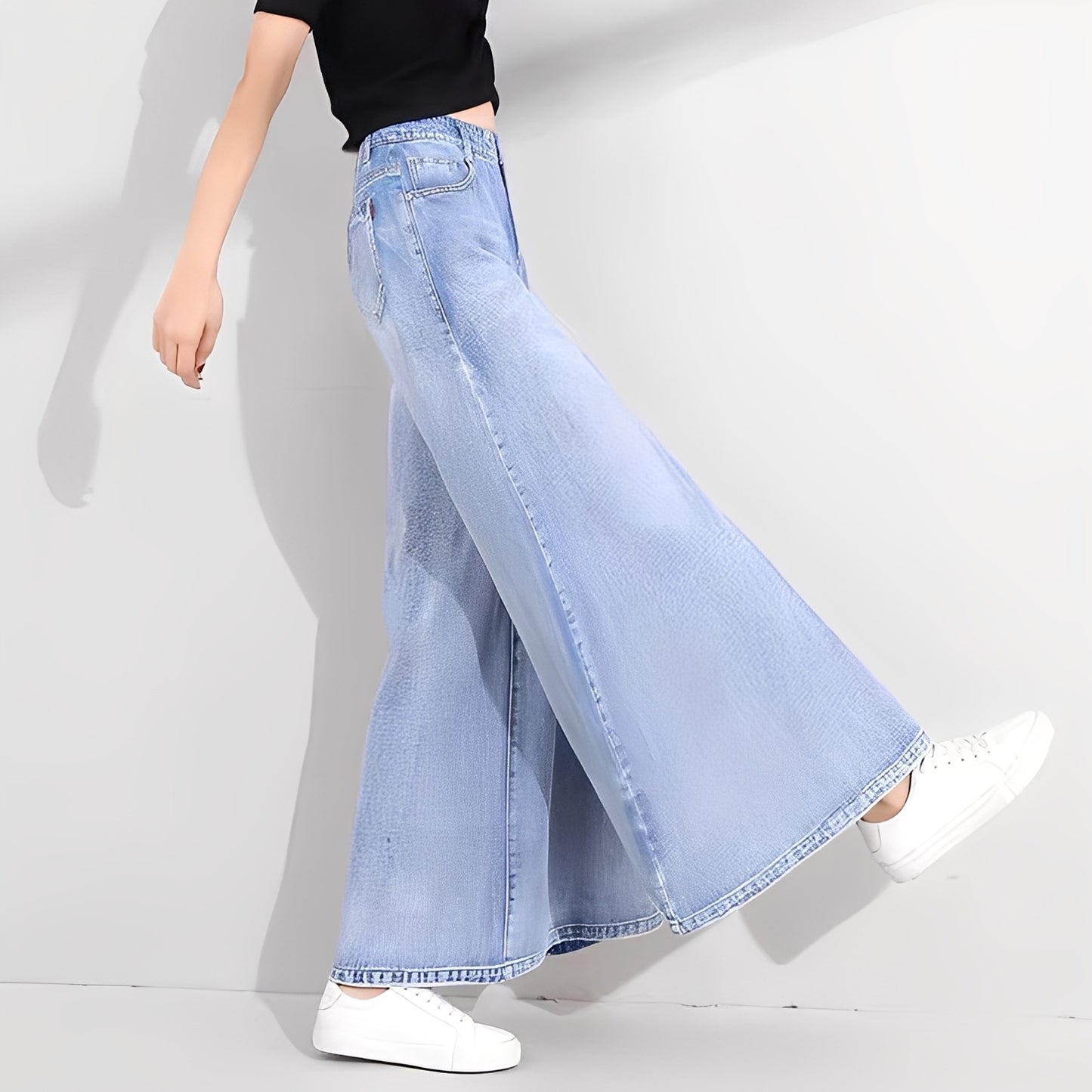Jasmine - Stilvolle Jeans mit weitem Bein für Damen