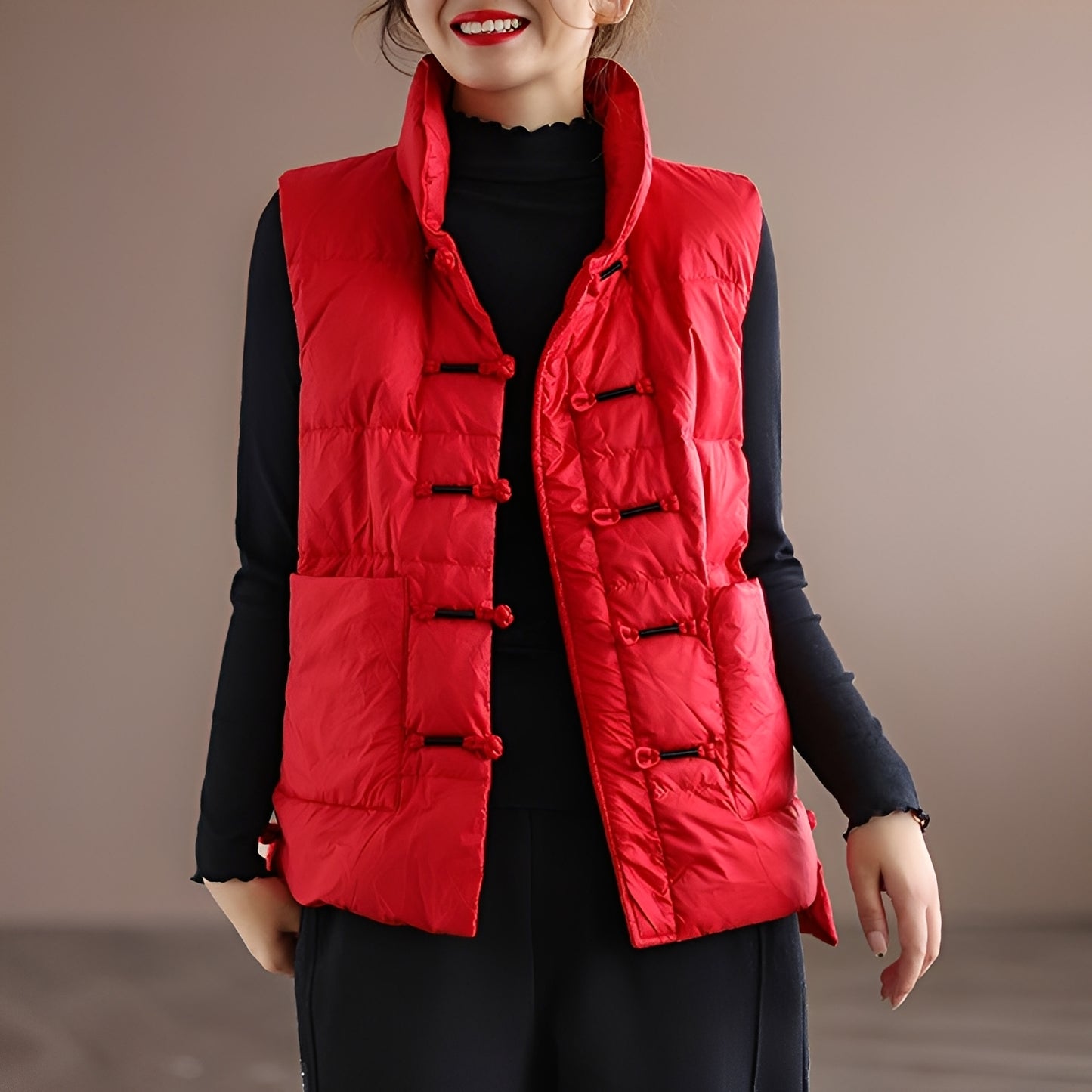 Daphne - Ärmellose Daunenjacke mit Taschen für Damen