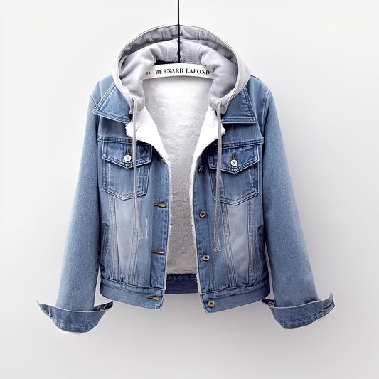 Malani - Stilvolle Jeansjacke mit abnehmbarer Kapuze für Damen