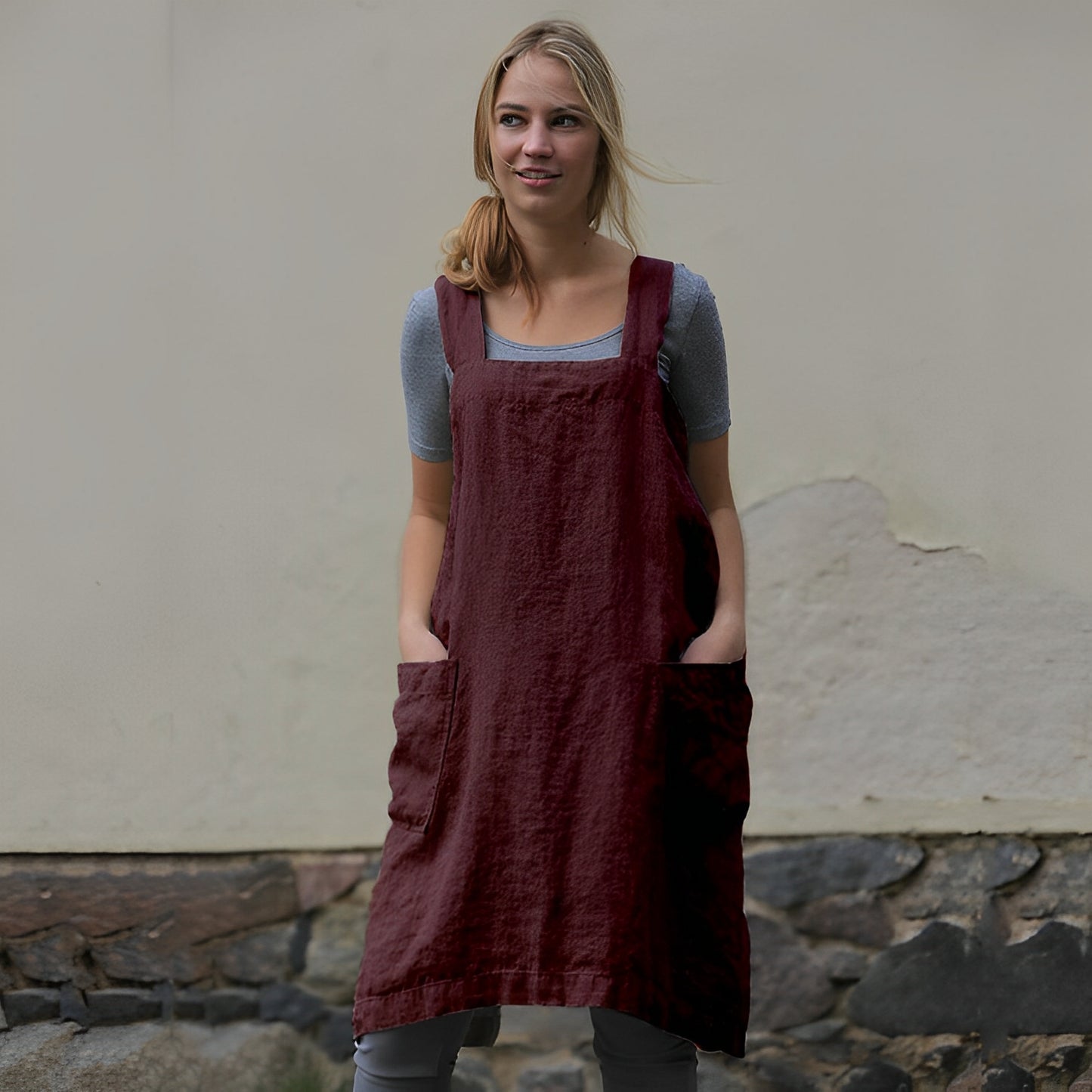 Mozelle - Lässiges Schürzenkleid mit Taschen für Damen