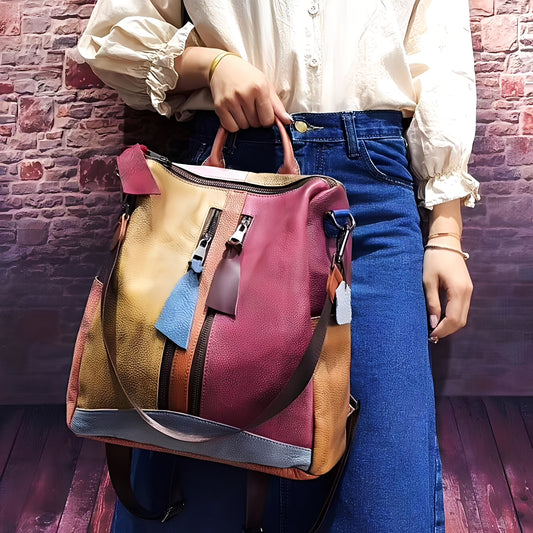 Alayna - Klassischer Lederrucksack für Damen