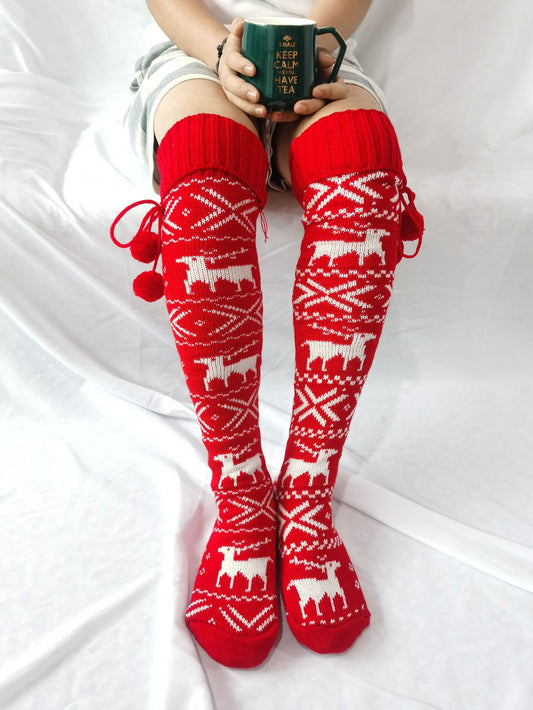 Gabrielle - Stilvolle, warme Weihnachtssocken für Damen